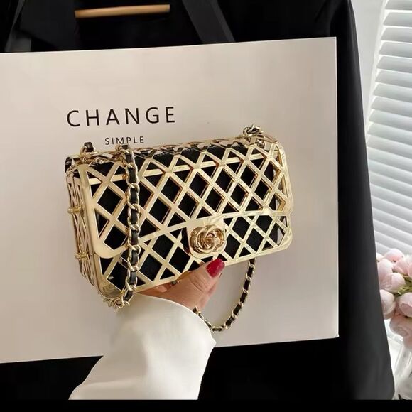 Elegant Metallic Frame Crossbody Bag - Picture 8 of 17